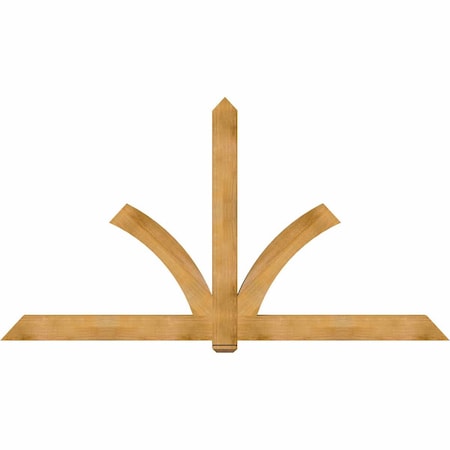 Ekena Millwork Redmond Rough Sawn Timber Gable Bracket, Western Red Cedar, 108"W x 58"H x 4"D x 6"F, 13/12 Pitch GBW108X58X0406RED00RWR